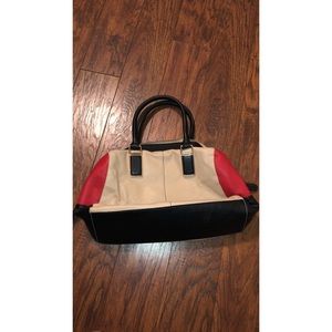 ALDO Color-Block Bag | Red, Beige & Black | Purse
